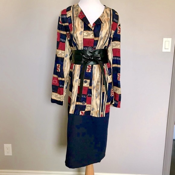 80s style Mod Vintage Dress - Picture 2 of 6